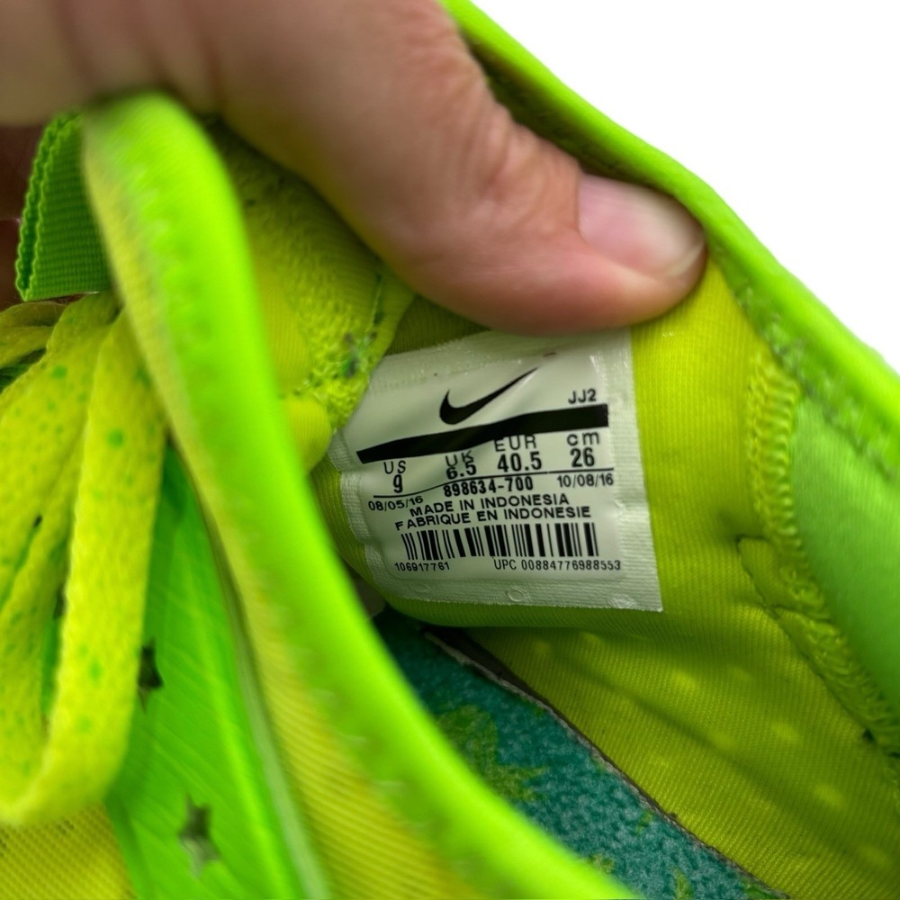 Nike Women's Shoes Huarache Doernbecher Freestyle Kermit Green‎ Size 9 - Picture 9 of 11